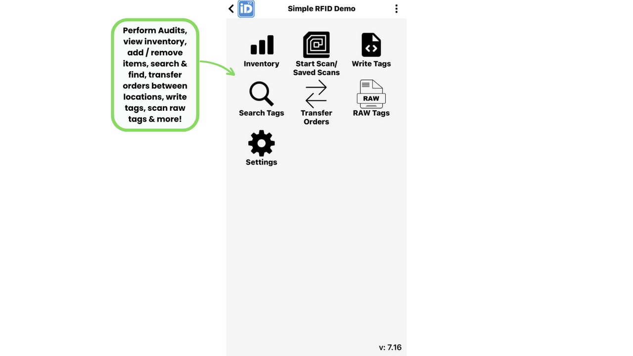 Home Screen | Perform Audits, add/remove items, store transfers+