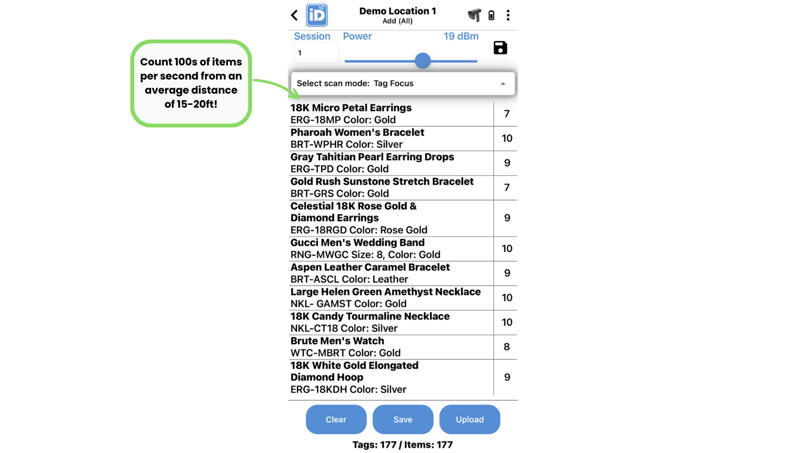 Vue du scan | Comptez des centaines d'articles par seconde, visualisez la quantité pendant que vous scannez