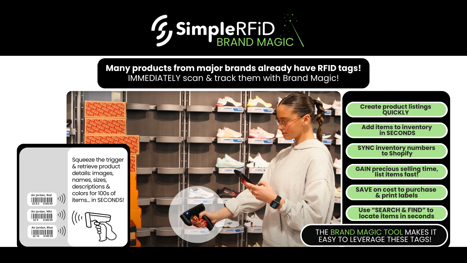 BRAND MAGIC TOOL instantly scan/track Nike, Adidas, Puma & more!