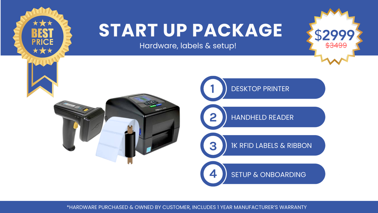 RFID Package for only $2999 | Printer, Reader, Labels + Setup