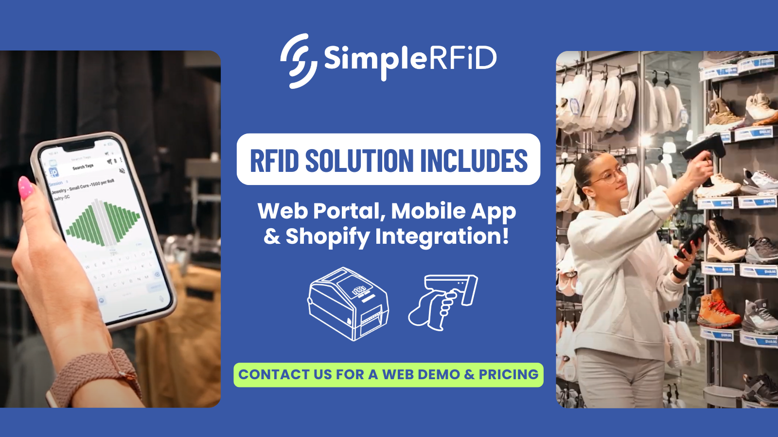 RFID Solution for Shopify | Web portal, mobile app & integration