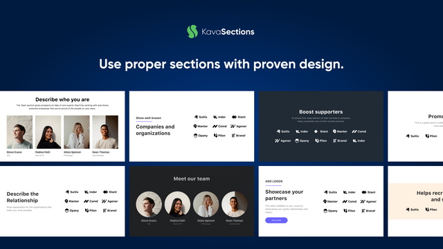Verwenden Sie geeignete Sections mit bewährten Designs für Ihren Shopify Store