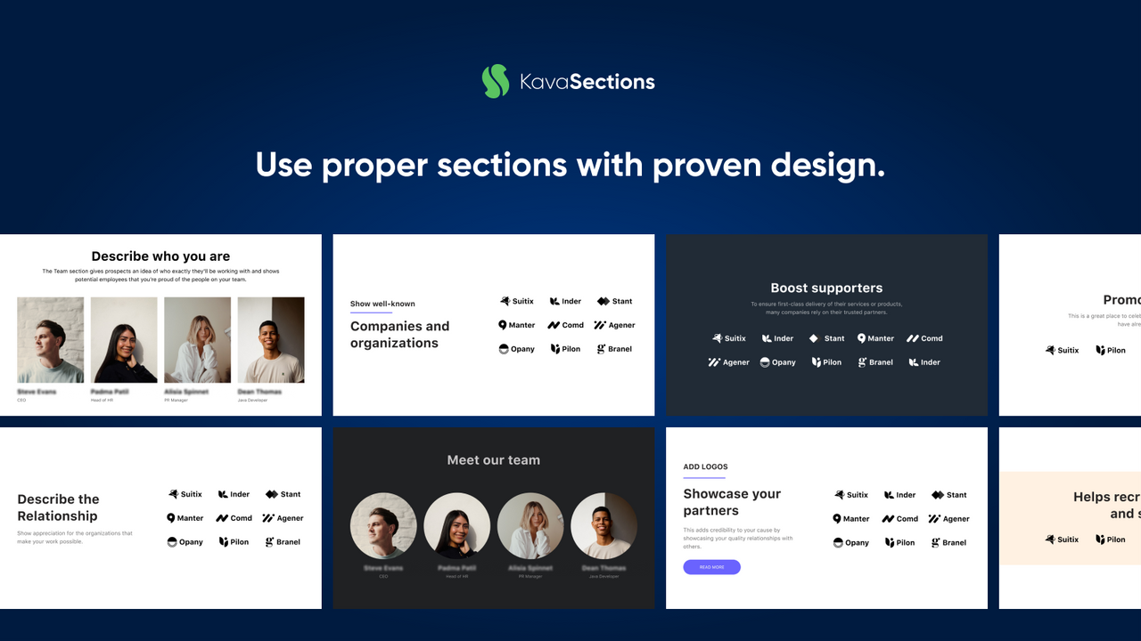 Utiliza las secciones adecuadas con diseños probados para tu tienda Shopify