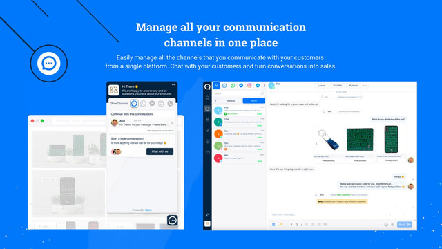 Service client tout-en-un, Helpdesk, Chat en direct & Instagram