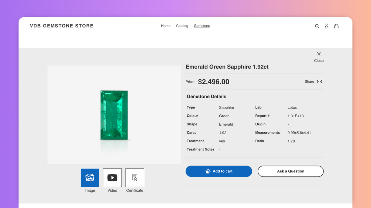 Edelsteine Produktdetails