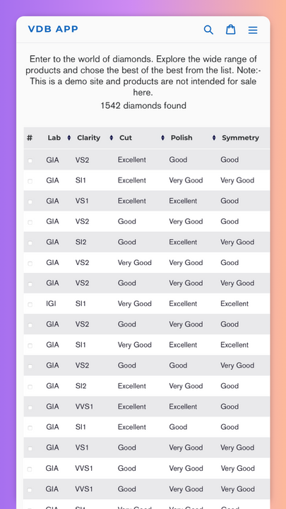 Diamond List View 