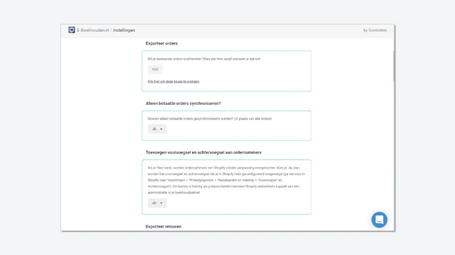 synchronisatie dashboard