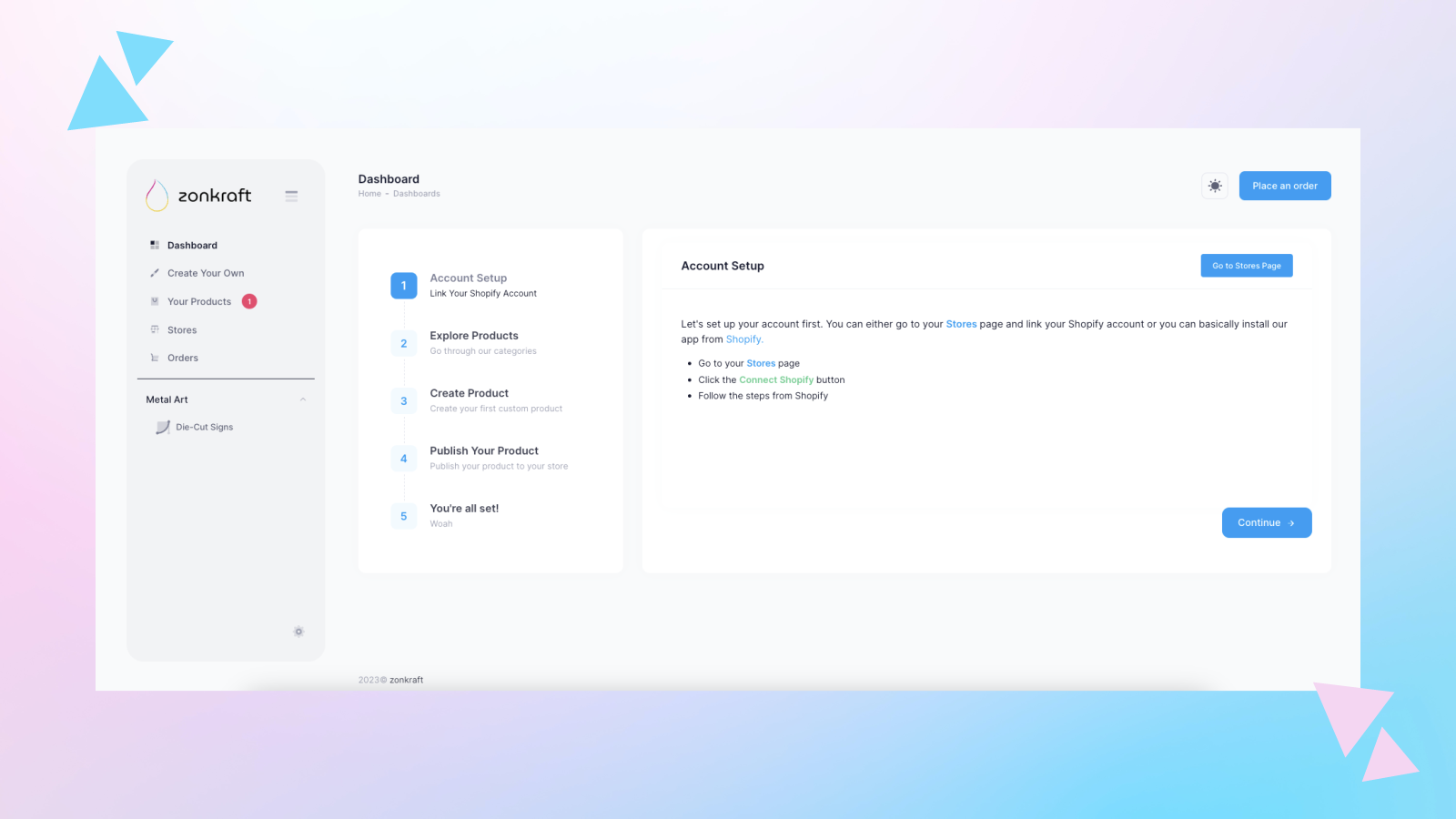 Onboarding Page