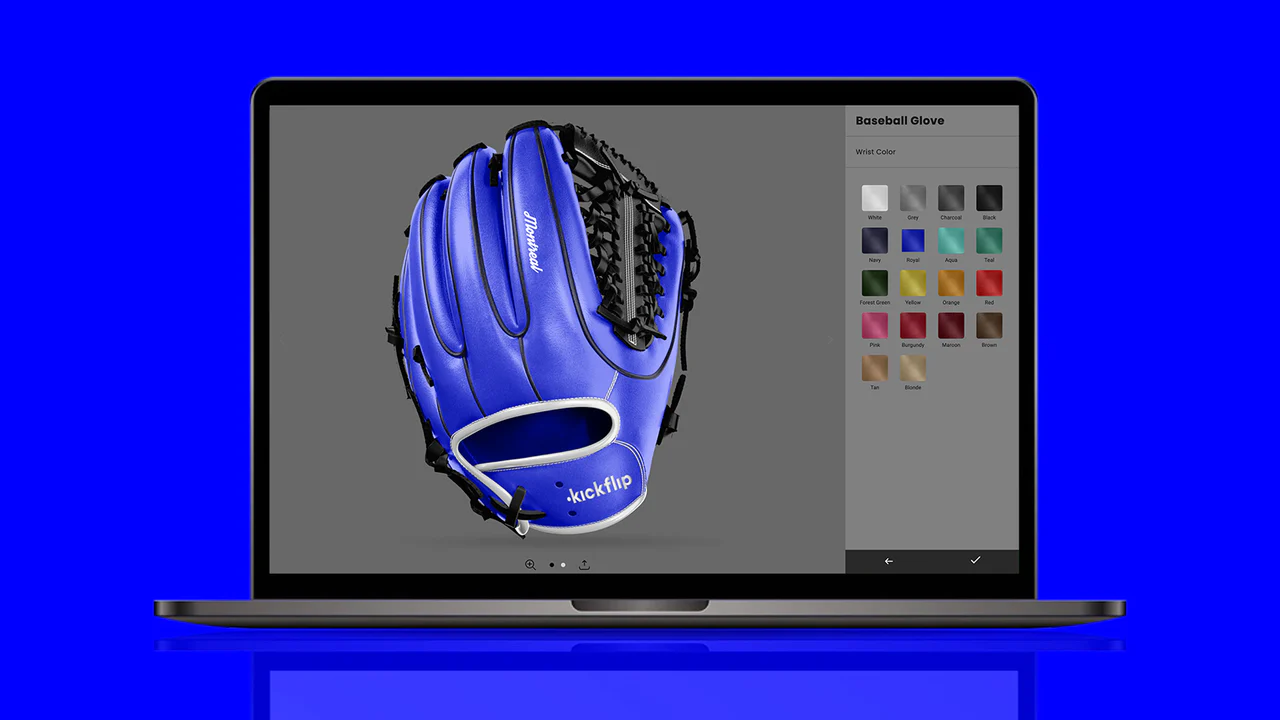 Baseball handschoen personalisator