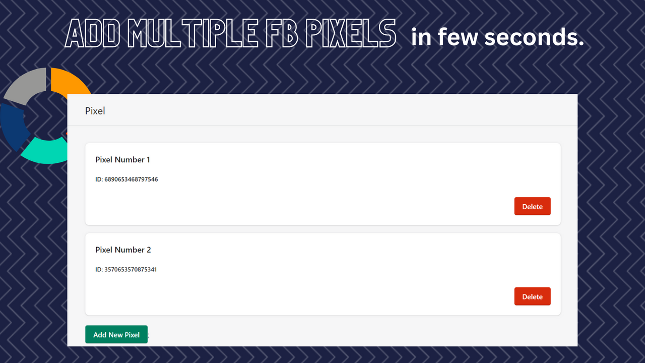 Interface utilisateur de l'application Pixel