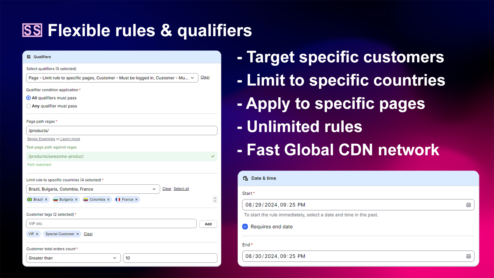 Simple Section Rules Scheduler Screenshot