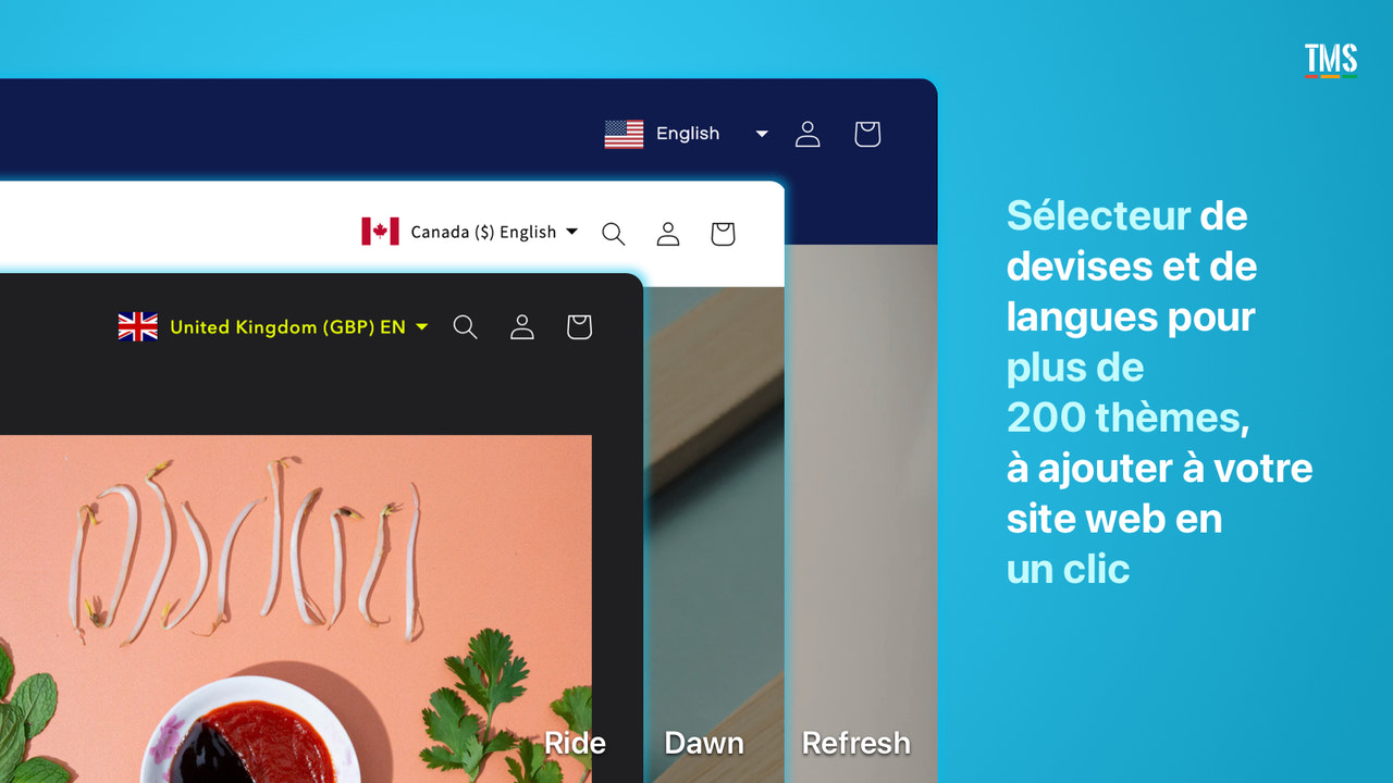 Shopify App - Localisation multi-devises de Translate My Store 