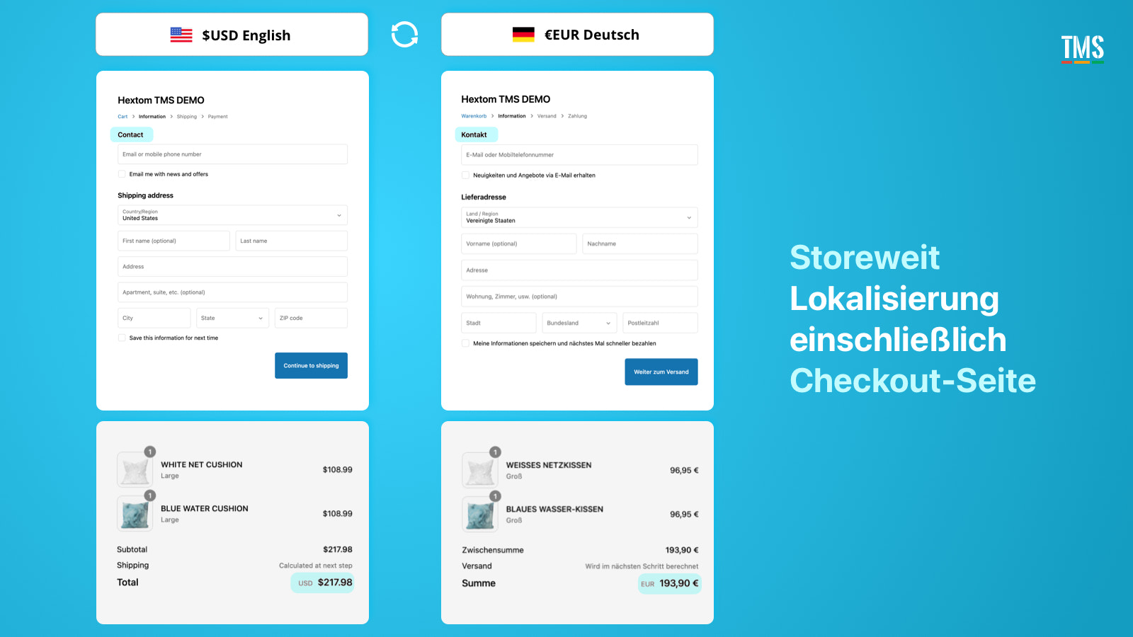 Shopify-App: Übersetze meinen Shop - Mehrwährungslokalisierung
