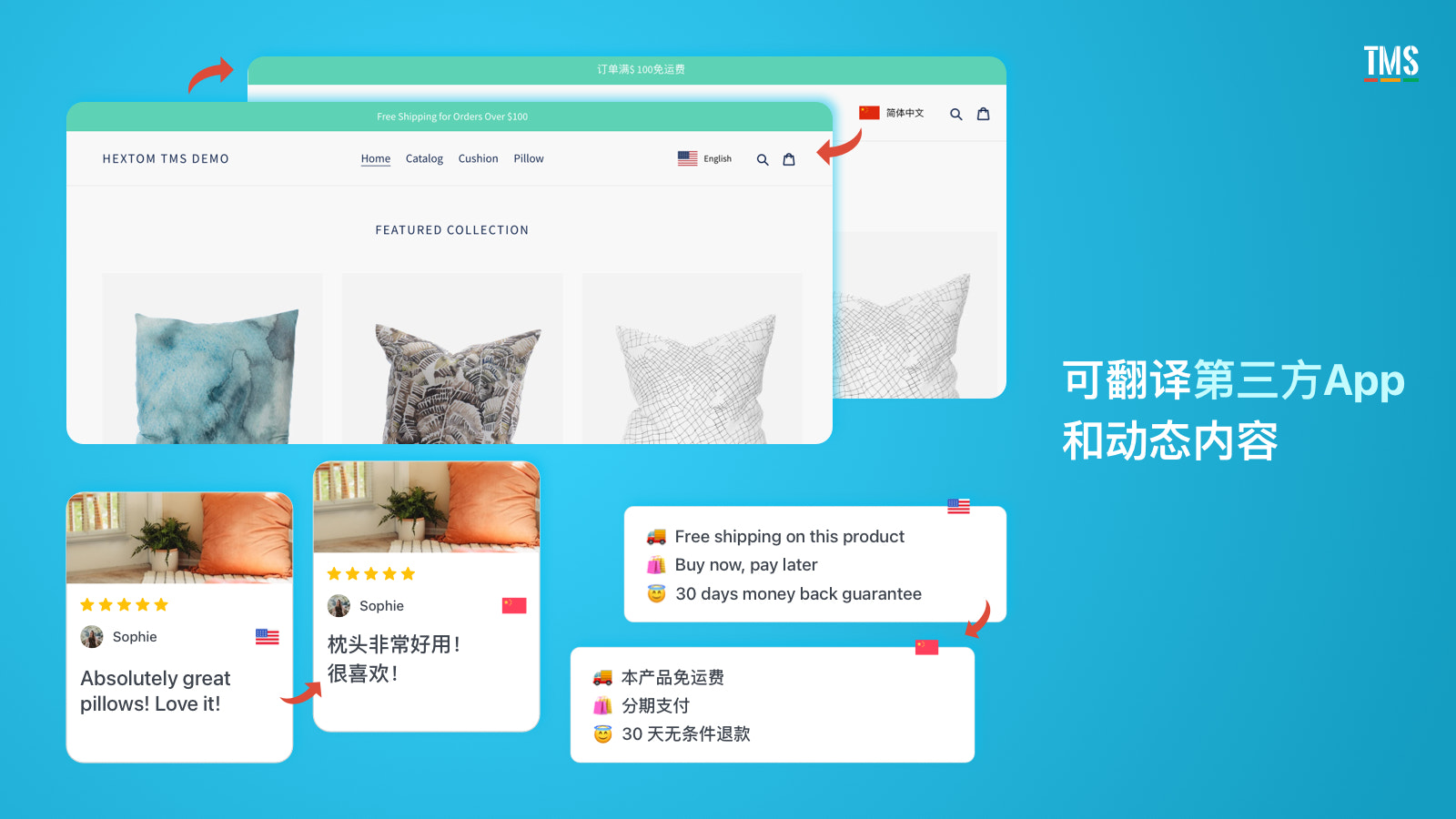 Shopify App - Translate My Store by Hextom，网站本地化，翻译，多币种，跨境电商