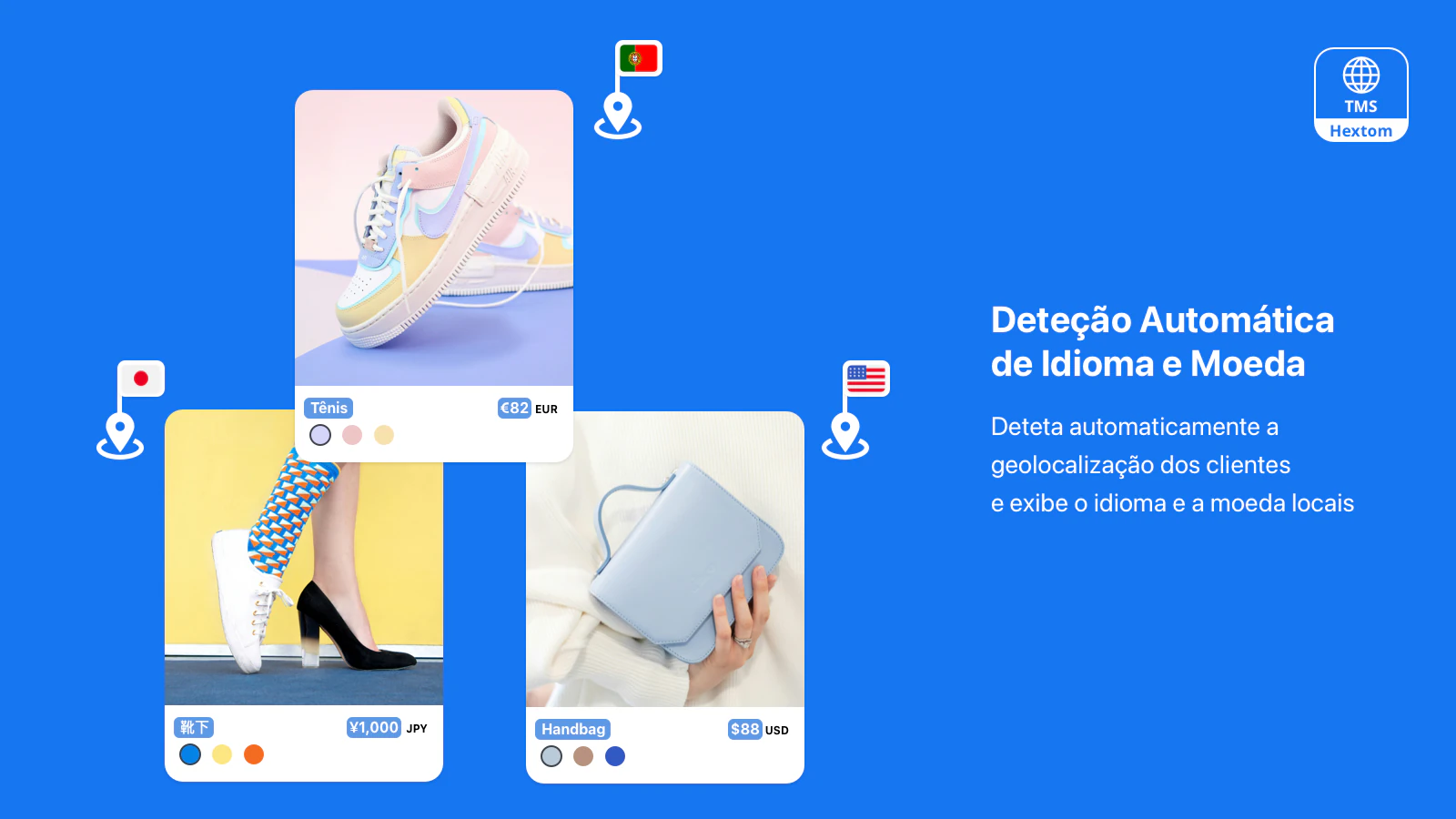 Hextom: Tradução e Moeda, localização para lojas Shopify