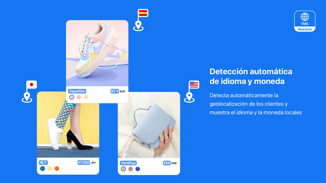 Hextom: Traducción y Moneda, localización para tiendas Shopify