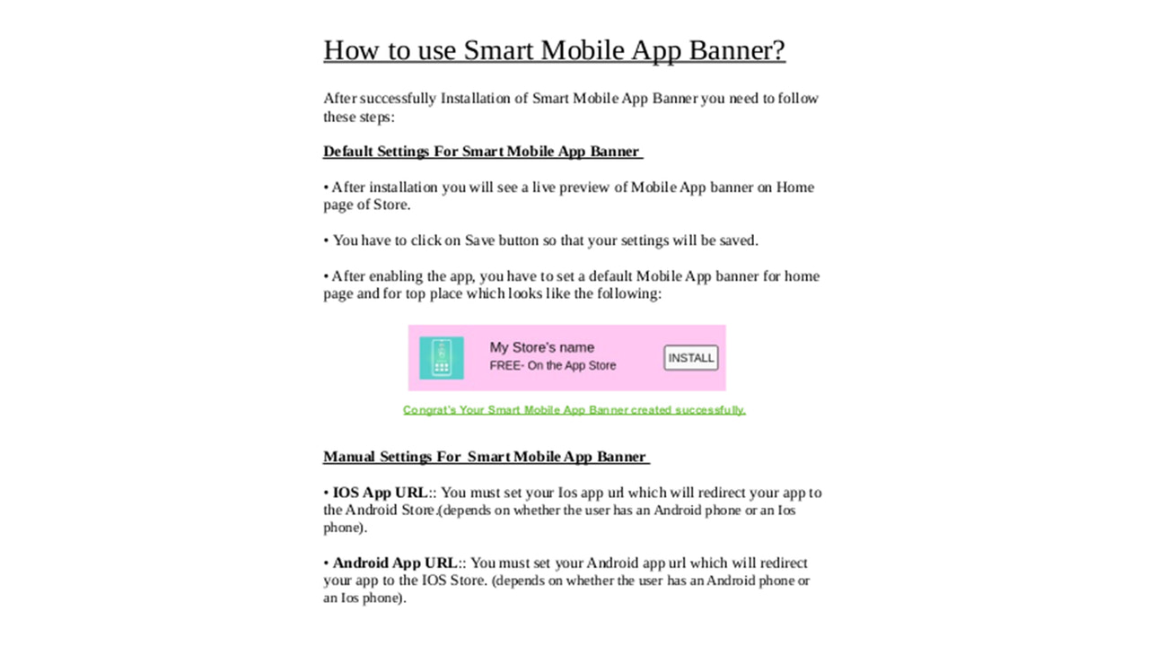 Smart Mobile App Banner