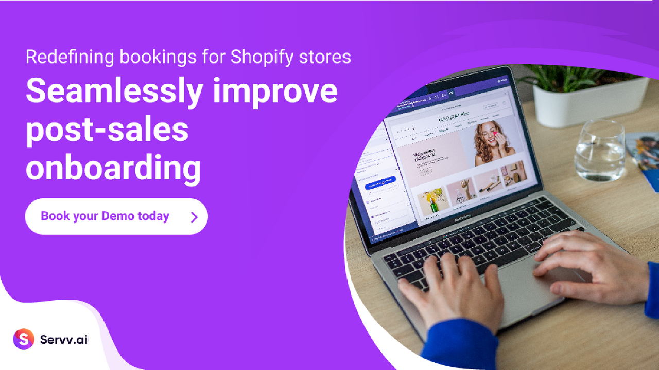 Servv AI Begivenheder og aftalebookinger for Shopify