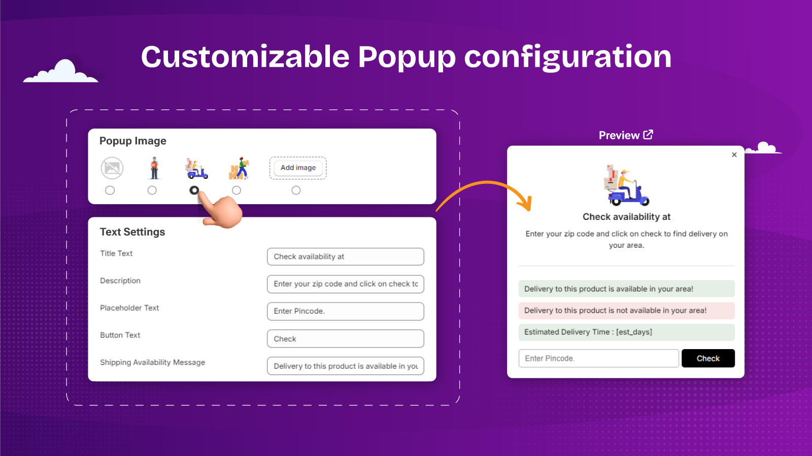 Configurations de Popup Personnalisables