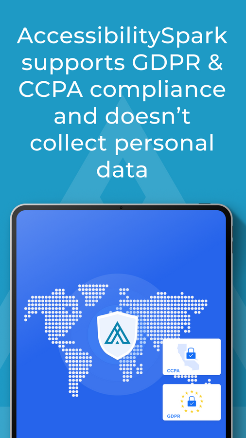 AccessibilitySpark supports GDPR & CCPA. 