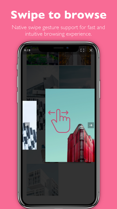 Swipe between gallery images on mobile for intuitive browsing