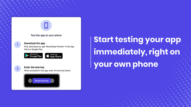 Test på din egen telefon med det samme.