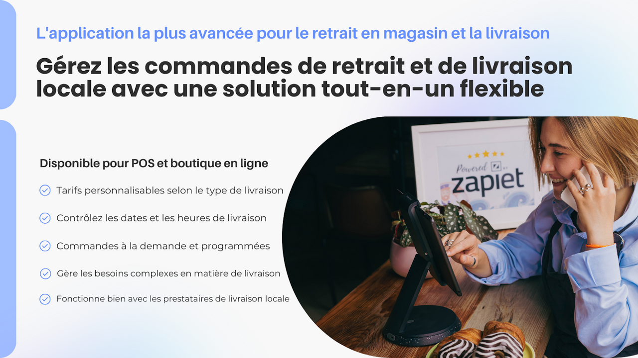 Sélecteur de date pour le ramassage en magasin et la livraison