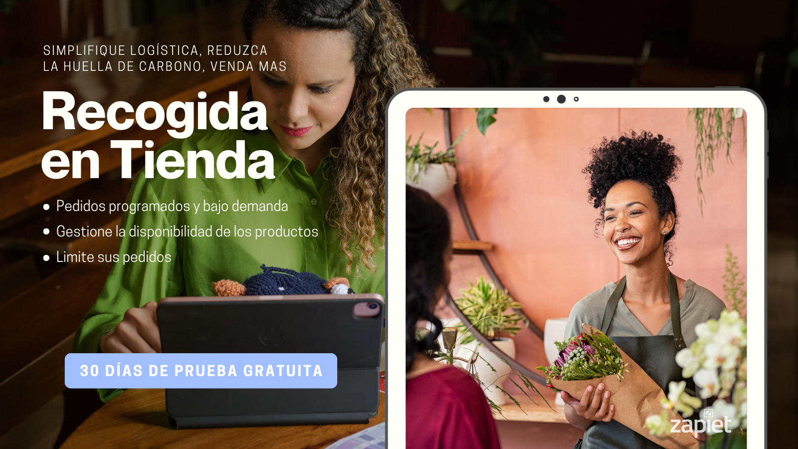 Selector de hora y fecha y calendario para recogida en tienda