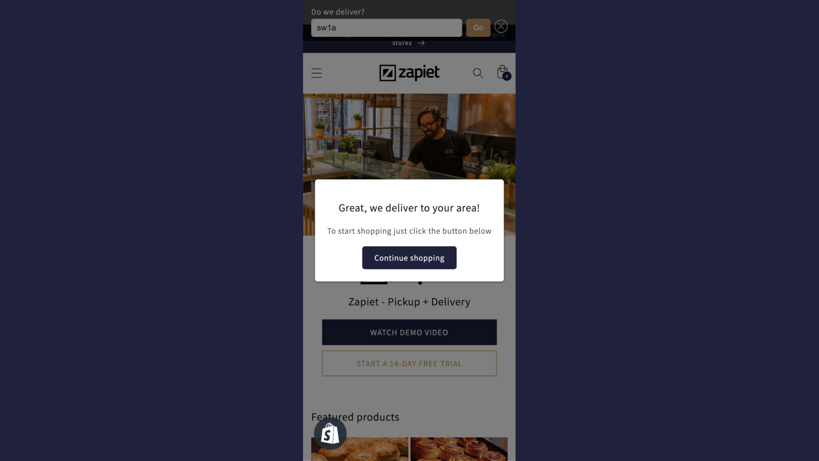 Postal code delivery validator for your Shopify store