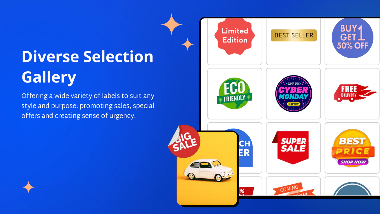 Options diverses d'étiquettes et de badges pour tout style et objectif