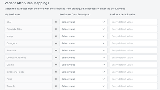 Mappage des attributs