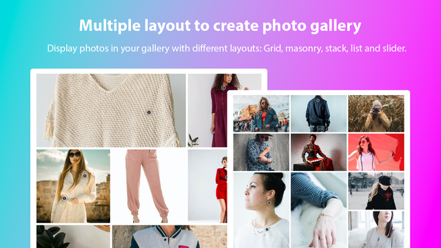 Fotogalerij, lookbook meerdere lay-out