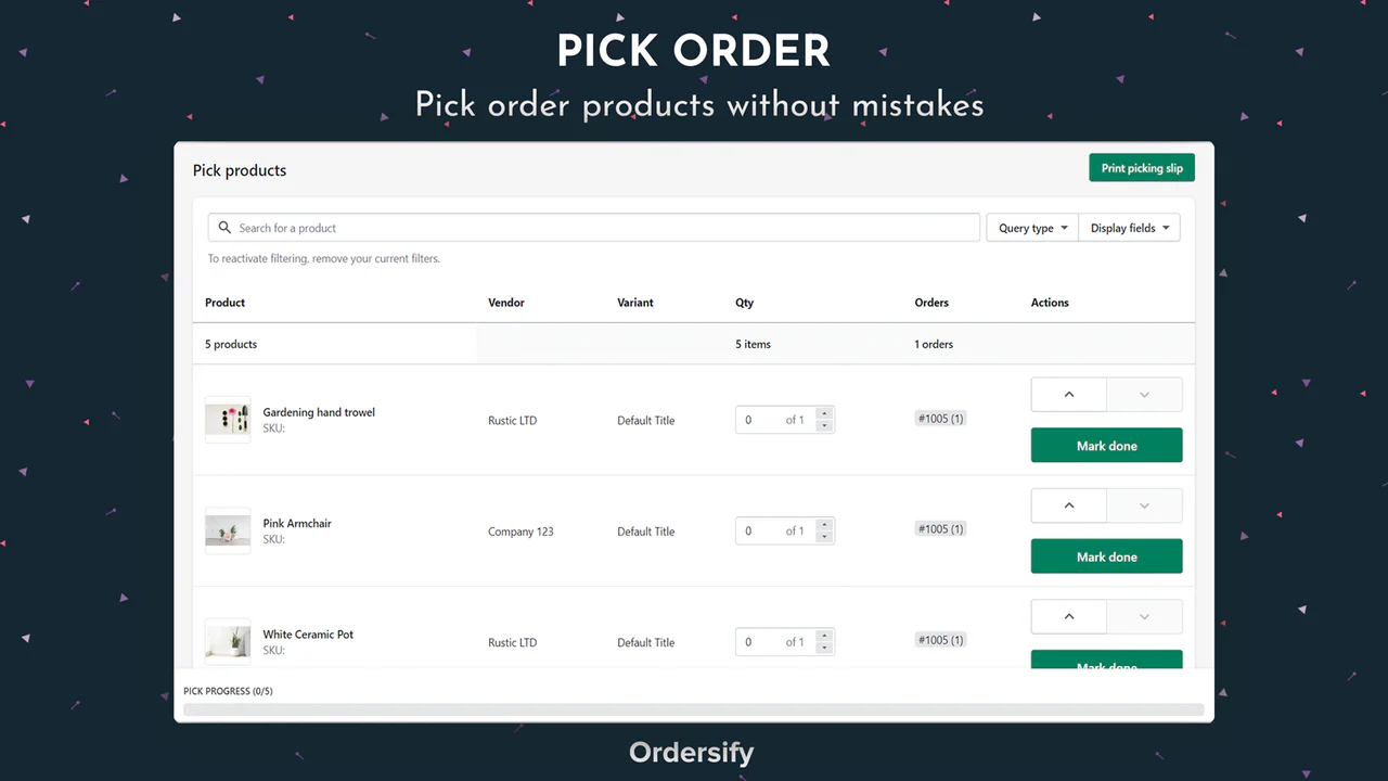 OrderlyPrint ‑ Pick & Pack - Orderly Pick & Pack – get your