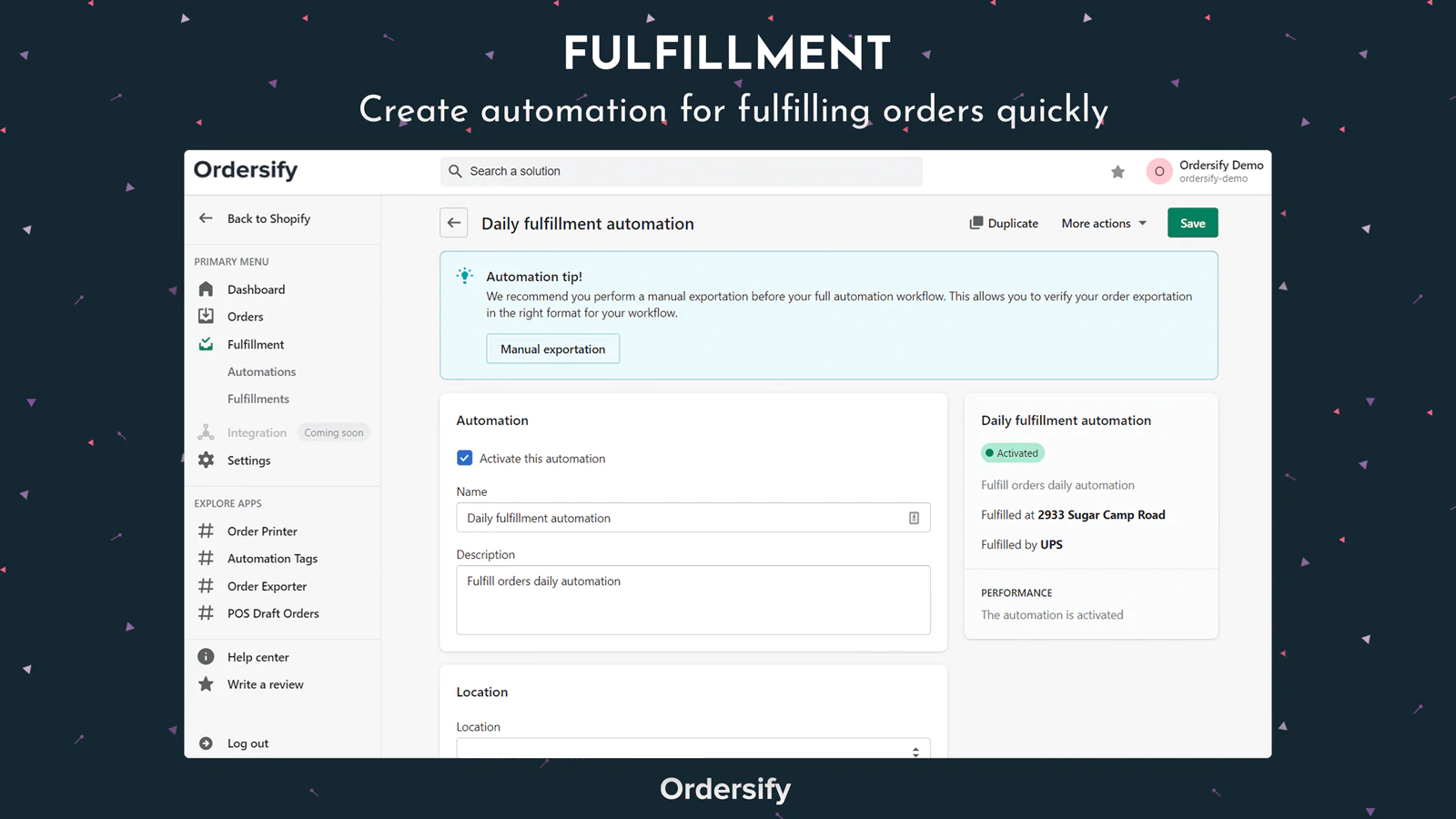 Ordersify Pick, Pack & Fulfill Screenshot