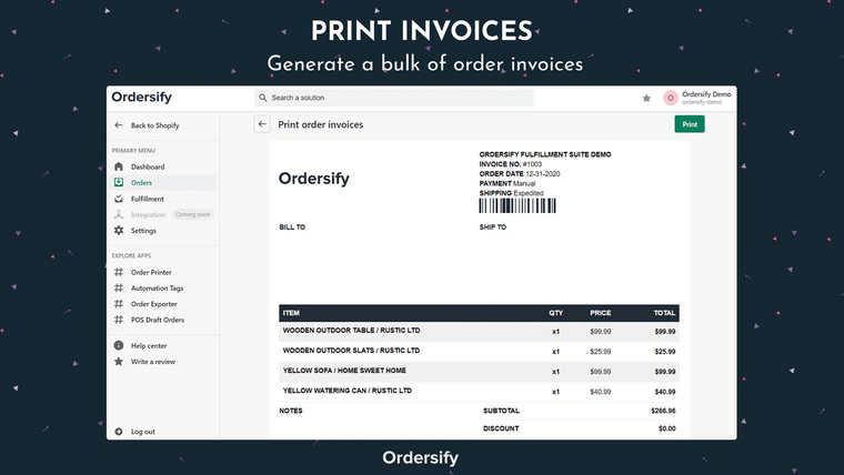 Ordersify Pick, Pack & Fulfill Screenshot