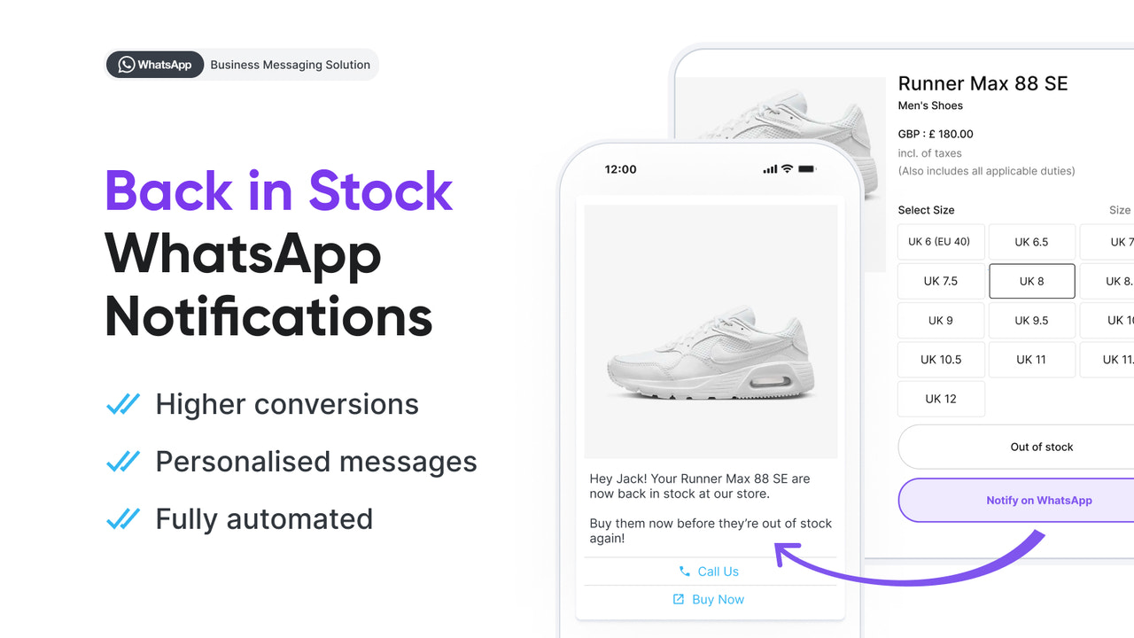 DiscoCrate: Back In Stock WhatsApp Notifications