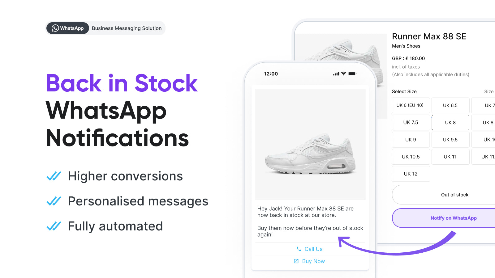 DiscoCrate: Back In Stock WhatsApp Notifications