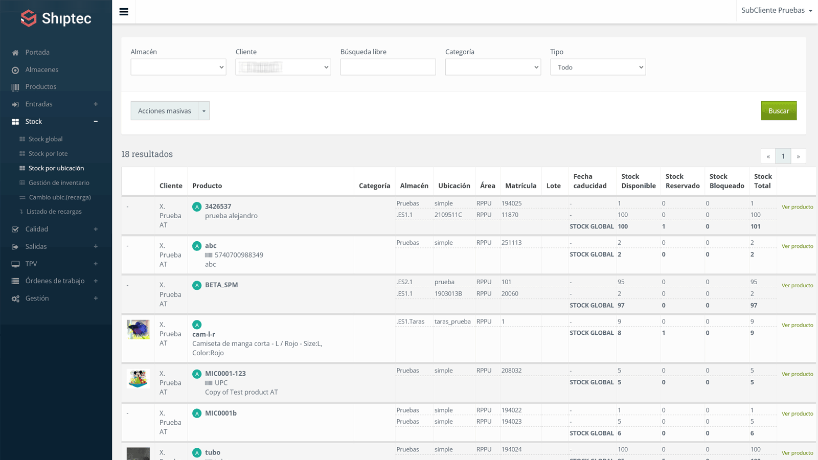 Gestion des stocks Shiptec