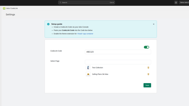 CodeLink Configuration Step 3