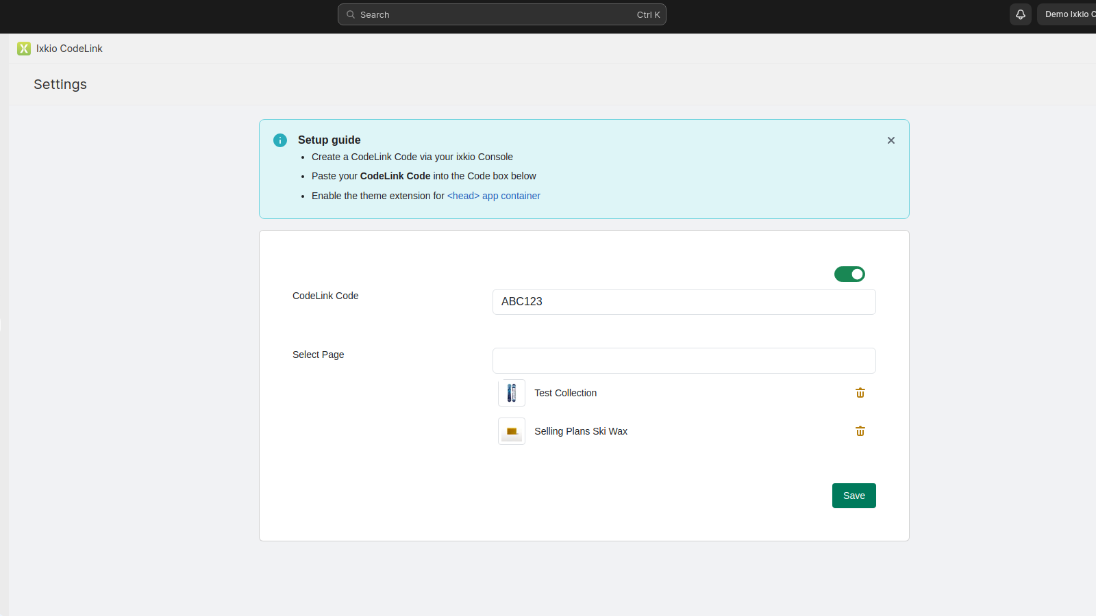 CodeLink Configuratie Stap 3