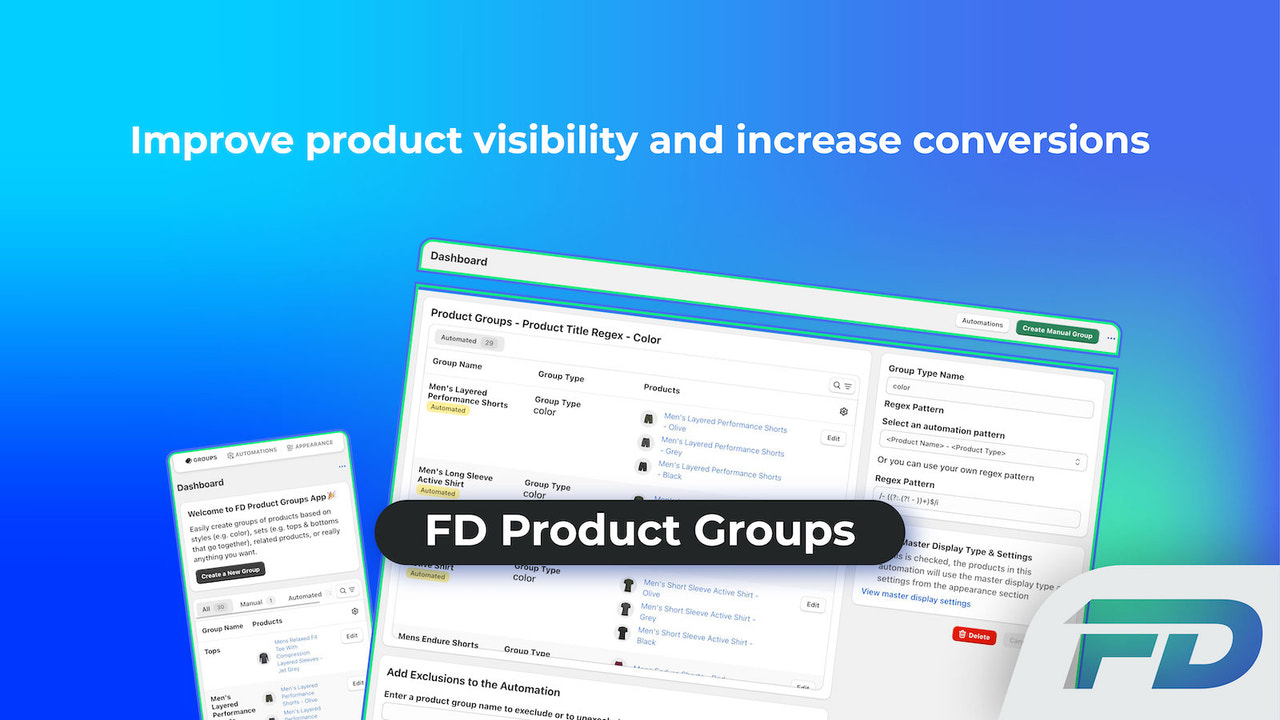 FD Product Groups Screenshot