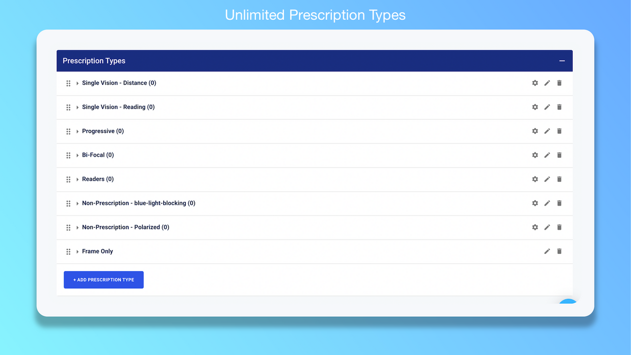 Types de prescription illimités