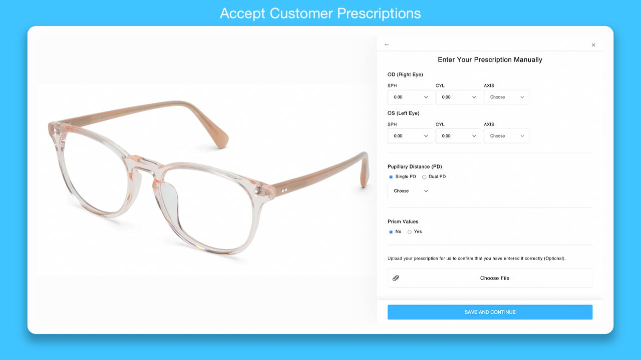 Accept Customer Prescriptions