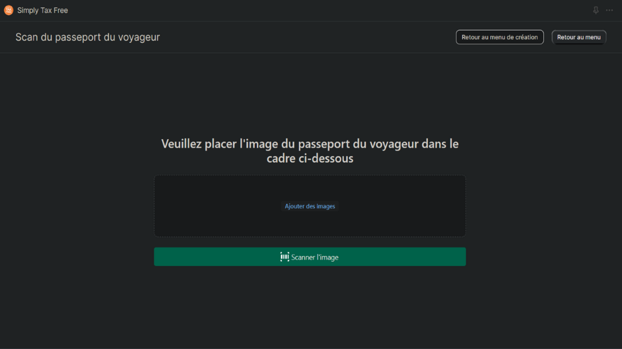 Scan du passeport du voyageur