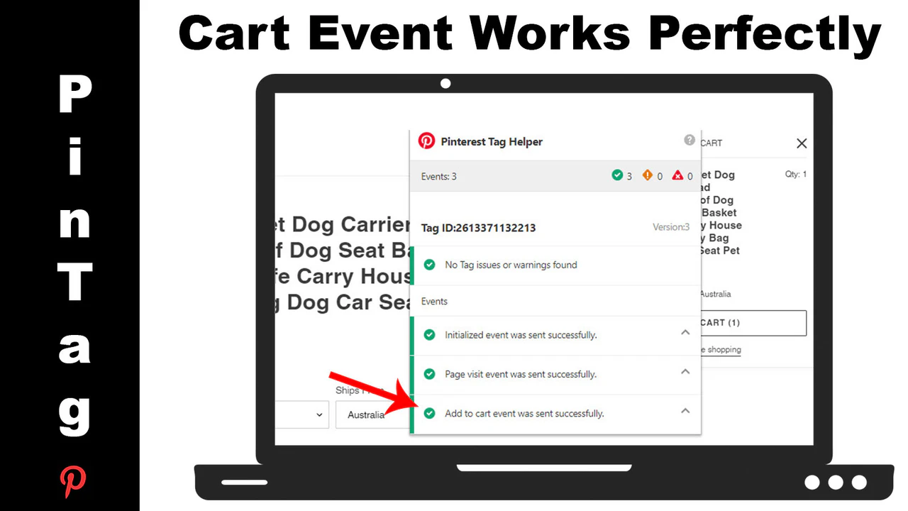 Pinterest Pixel Tag Cart Event