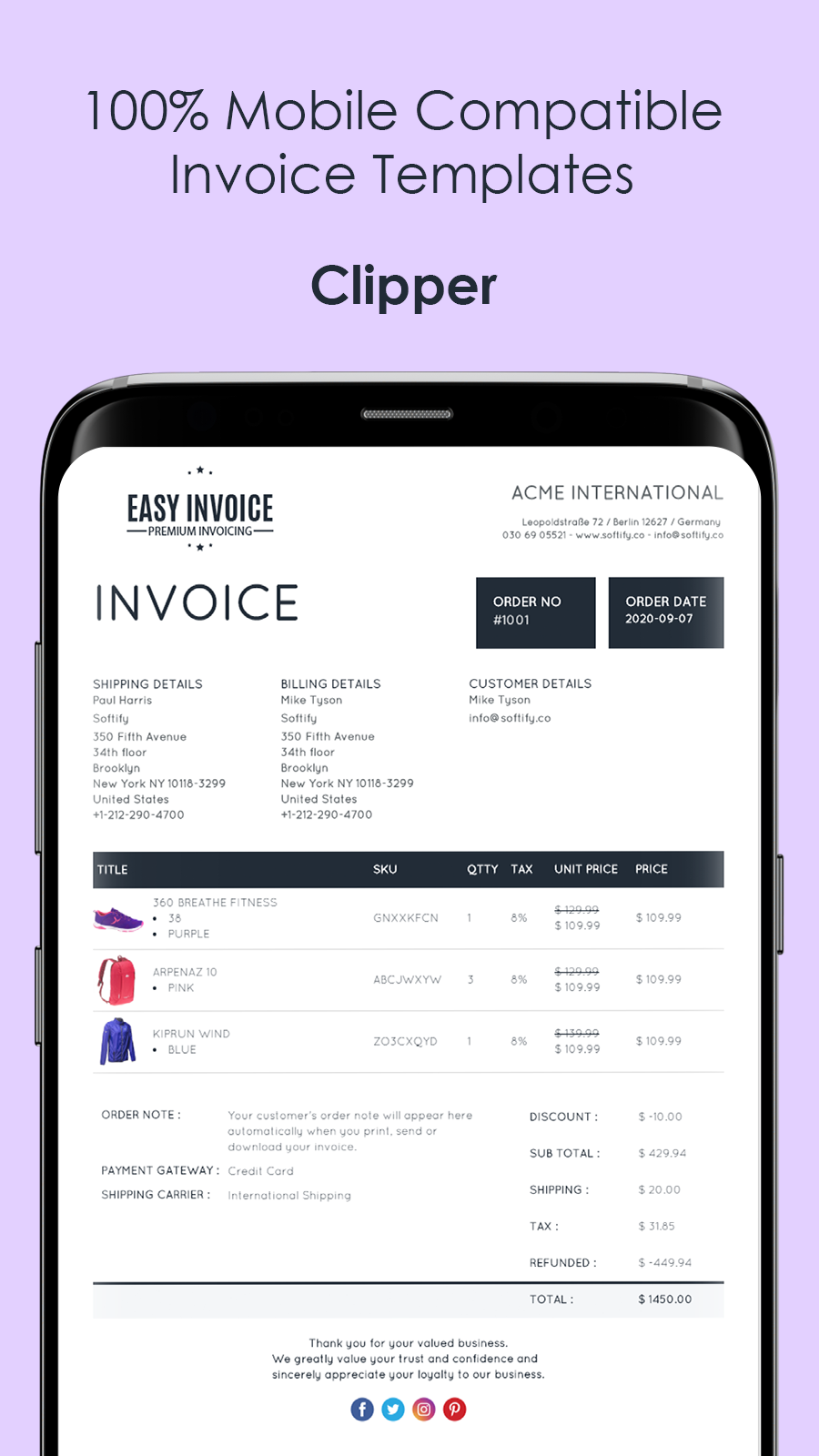 send invoice shopify