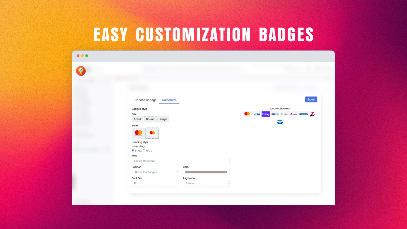 Cusmization Badges