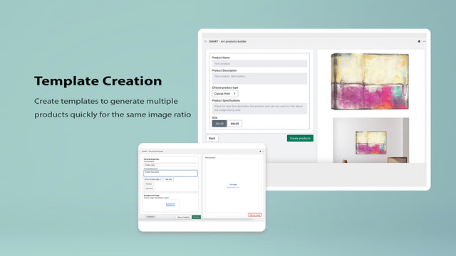 Create templates to generate multiple products quickly.