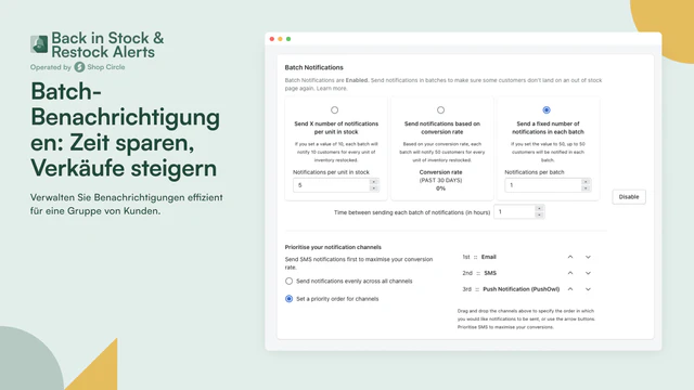 Effizientes Verwalten von Kundenbenachrichtigungen.