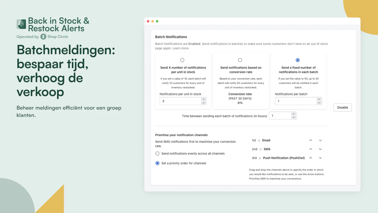 Beheer meldingen efficiënt voor een groep klanten.